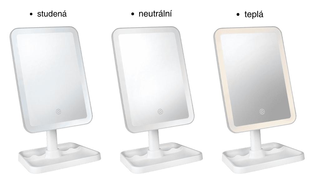 kosmetické zrcátko světla