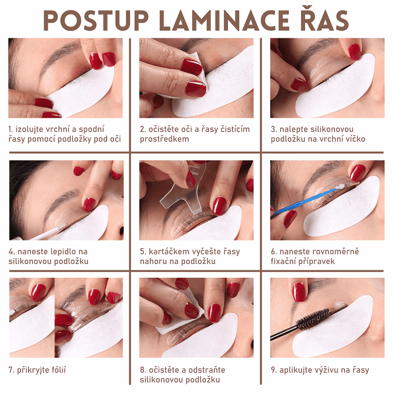 Laminace řas postup