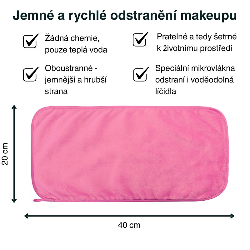 Odličovací hadřík růžový GloryStyles