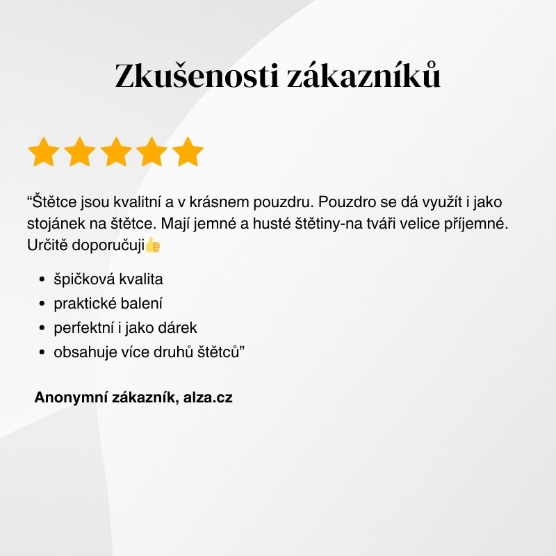 Sada prémiových štětců na makeup s pouzdrem GloryStyles