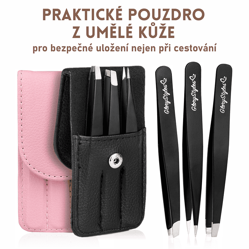 Sada pinzet GloryStyles  - růžová