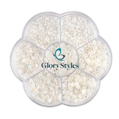 GloryStyles Dekorační perly - krémová