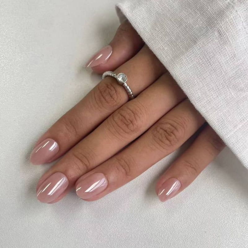 GloryStyles Nalepovací nehty - nude - 30 ks