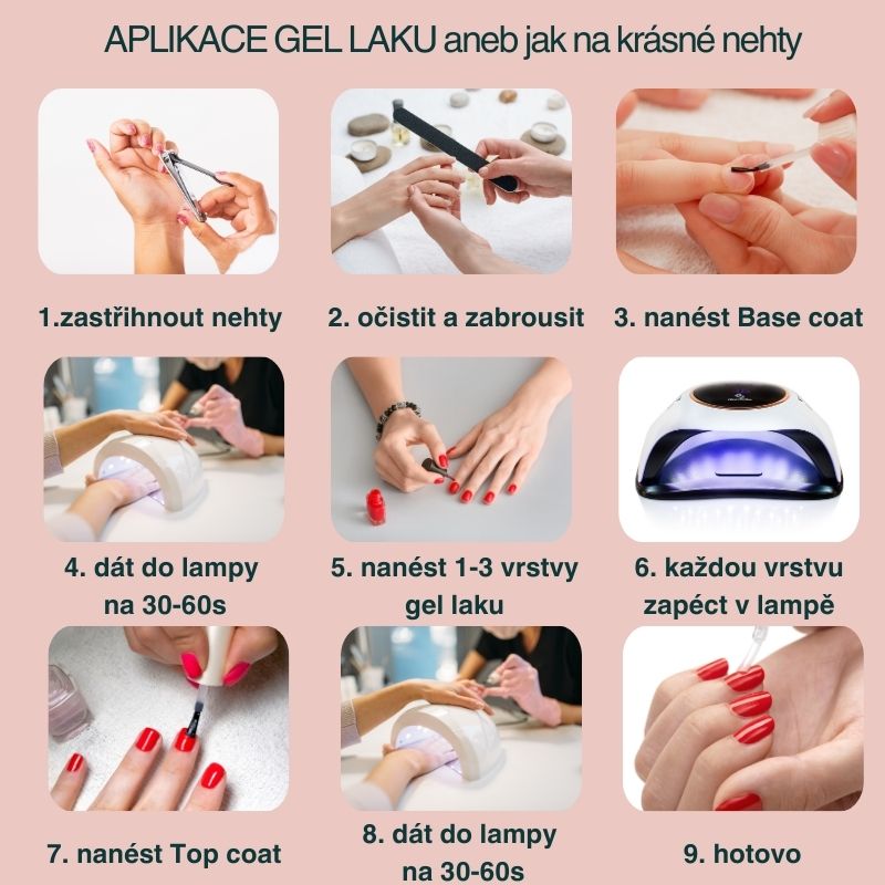 GloryStyles Sada gel laků GP17 Red