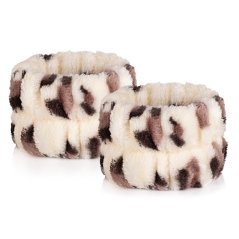 GloryStyles Náramky/potítka na mytí obličeje - leopardí
