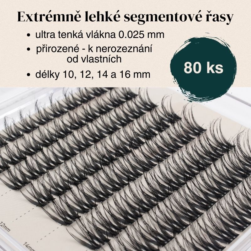 GloryStyles Segmentové řasy FT06 multipack