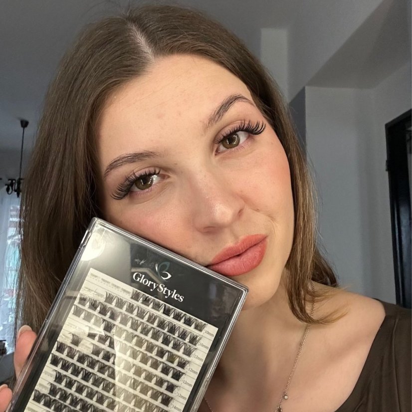 GloryStyles Segmentové řasy DY013 multipack - Délka řas: krátké (8 - 14 mm)
