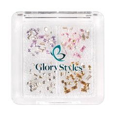 GloryStyles Sada mini kamínků na nehty - 4 barvy