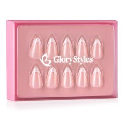 GloryStyles Nalepovací nehty - bílá francie perleť - 30 ks