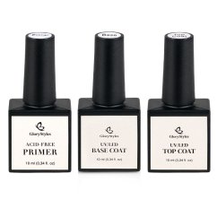 GloryStyles Sada primer + base coat + top coat