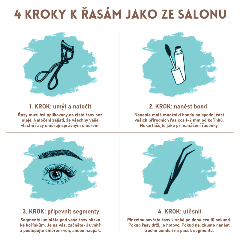 GloryStyles Segmentové řasy RL01 12+14 mm