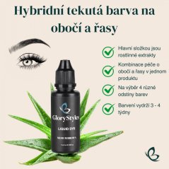 GloryStyles Barva na obočí a řasy 15 ml - středně hnědá