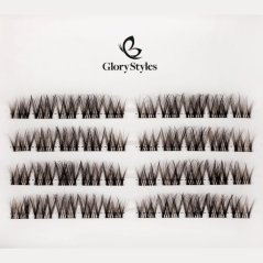 GloryStyles Samolepící segmentové řasy BROWN 01