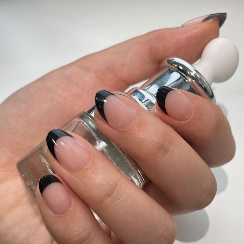 GloryStyles Nalepovací nehty - černá francie - 30 ks