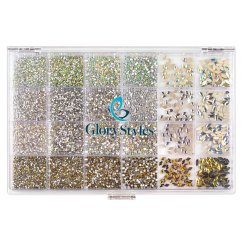 GloryStyles Box s křišťálovými kamínky na nehty