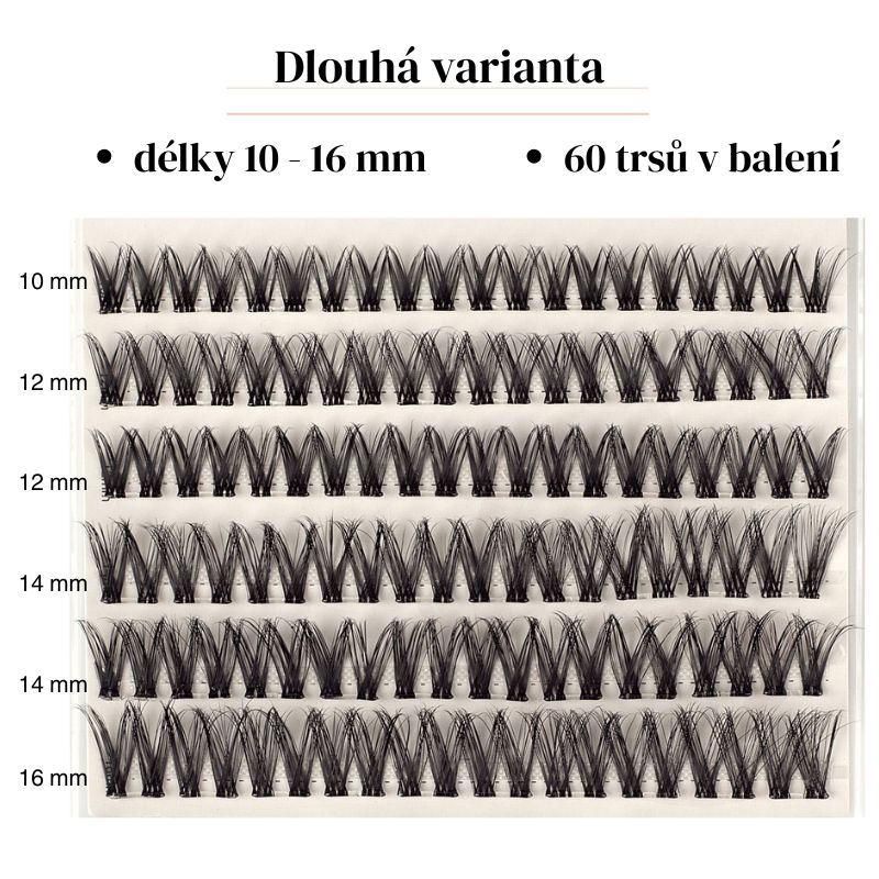 GloryStyles Samolepící segmentové řasy Invisible Band N137 - Délka řas: krátké (8 - 14 mm)