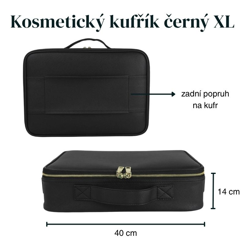 Kosmetický kufřík černý XL GloryStyles