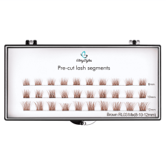 GloryStyles Segmentové řasy BROWN RL03 MIX