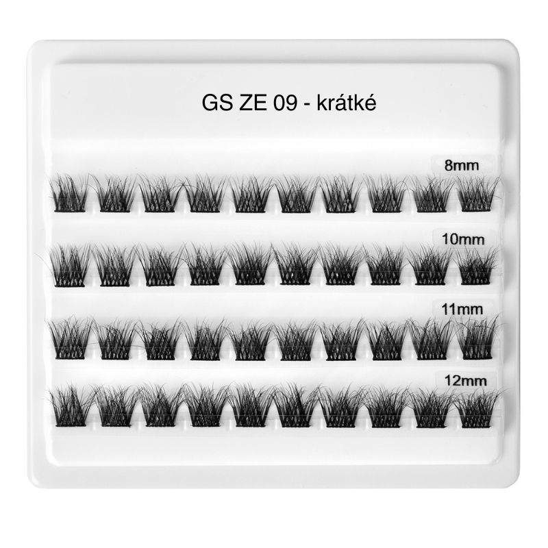 GloryStyles Samolepící segmentové řasy GS ZE 09 - Délka řas: dlouhé (10 - 16 mm)