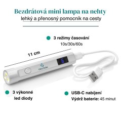Bezdrátová mini LED lampa na nehty GloryStyles