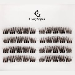 GloryStyles Samolepící segmentové řasy BROWN 01