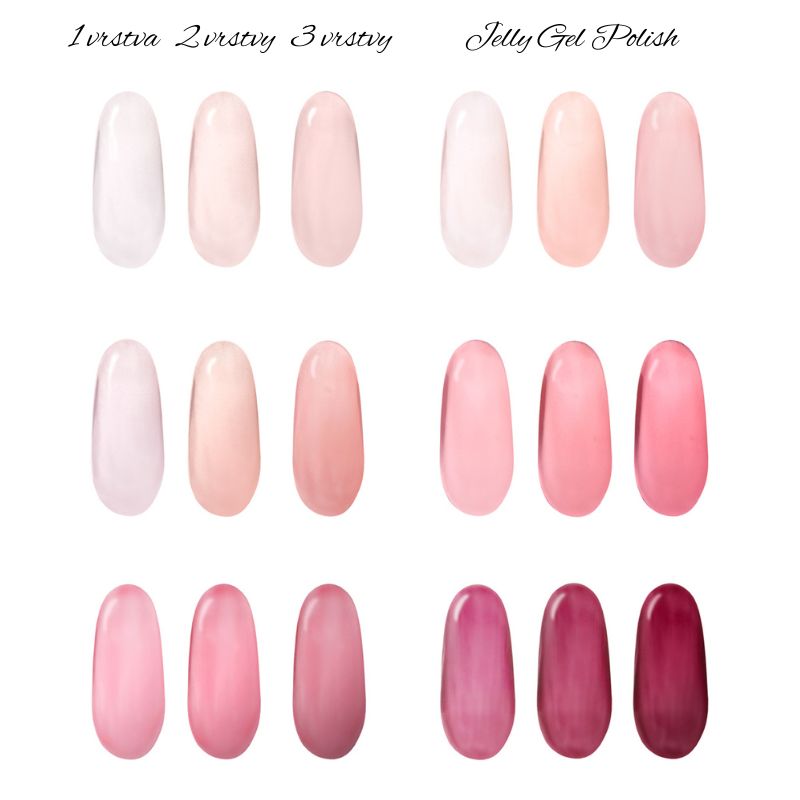 GloryStyles Sada gel laků GP04 Jelly