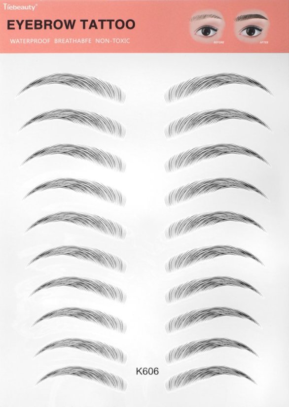 Voděodolné samolepky na obočí K606