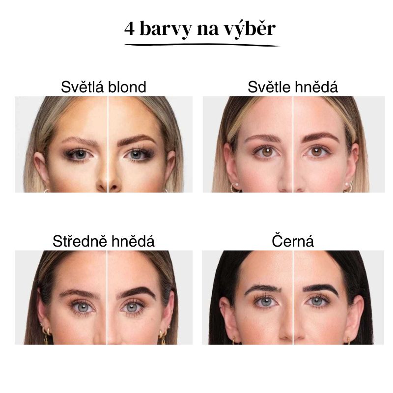 GloryStyles Sada na barvení obočí a řas - Barva: Středně hnědá