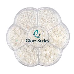 GloryStyles Dekorační perly - krémová