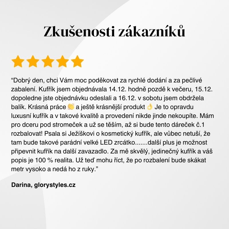 Kosmetický kufřík se zrcátkem GloryStyles