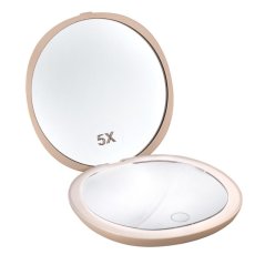 Kapesní kosmetické zrcátko s LED osvětlením NUDE GloryStyles