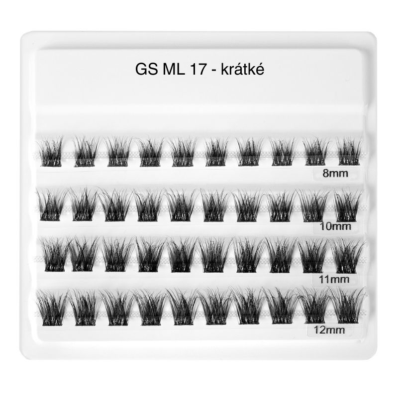 GloryStyles Samolepící segmentové řasy GS ML 17 - Délka řas: dlouhé (10 - 16 mm)