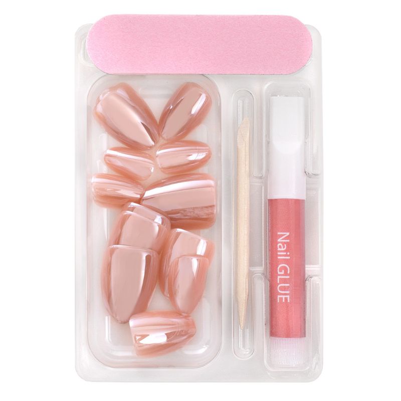 GloryStyles Nalepovací nehty - nude - 30 ks