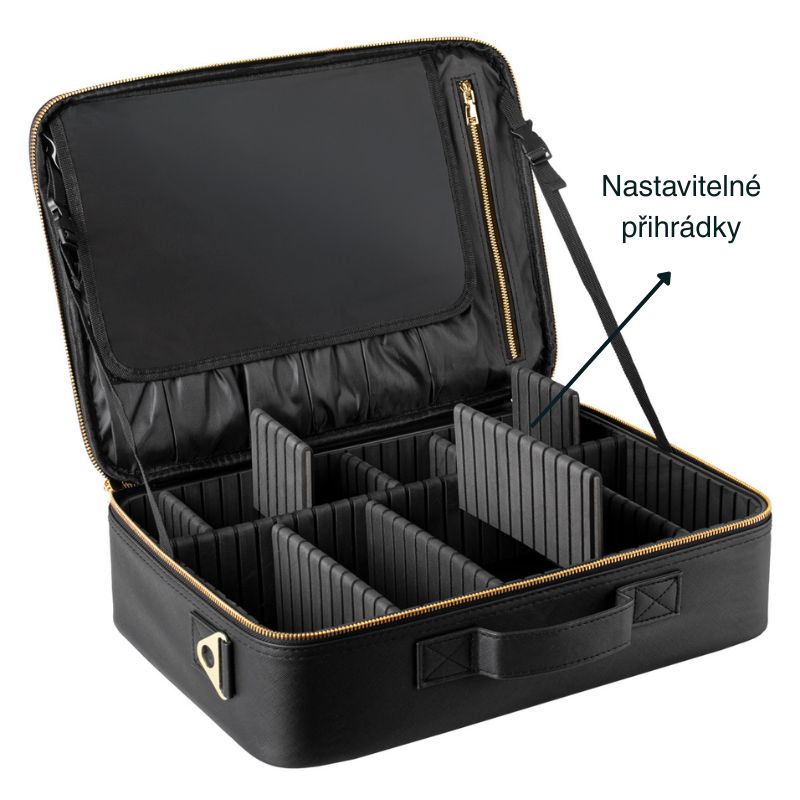 Kosmetický kufřík černý XL GloryStyles