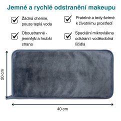 Odličovací hadřík šedý GloryStyles