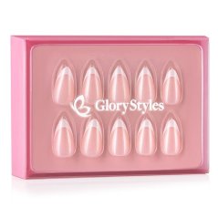 GloryStyles Nalepovací nehty - bílá francie perleť - 30 ks