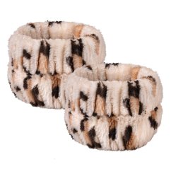 GloryStyles Náramky/potítka na mytí obličeje - leopardí