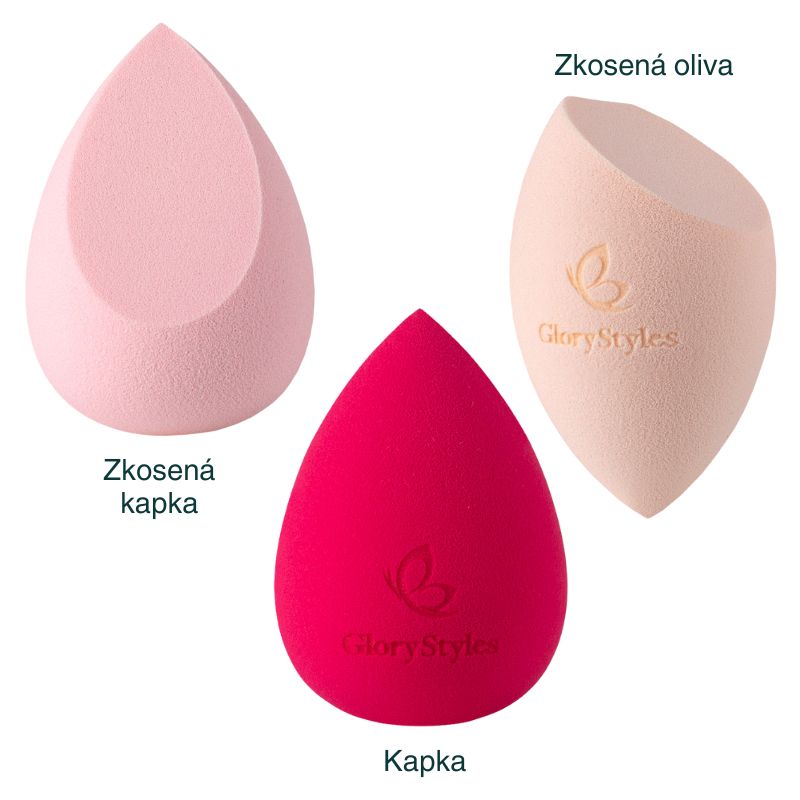 Sada 3 ks houbiček na make-up GloryStyles