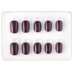 GloryStyles Nalepovací nehty - purpurová - 30 ks