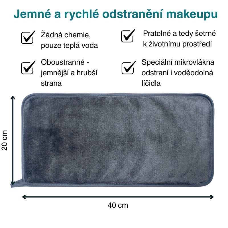 Odličovací hadřík šedý GloryStyles