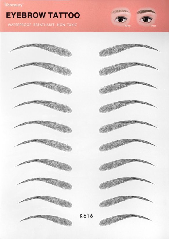 Voděodolné samolepky na obočí K616