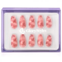 GloryStyles Nalepovací nehty - mramor - 30 ks