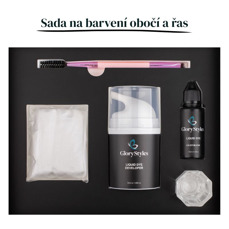 GloryStyles Sada na barvení obočí a řas - Barva: Středně hnědá