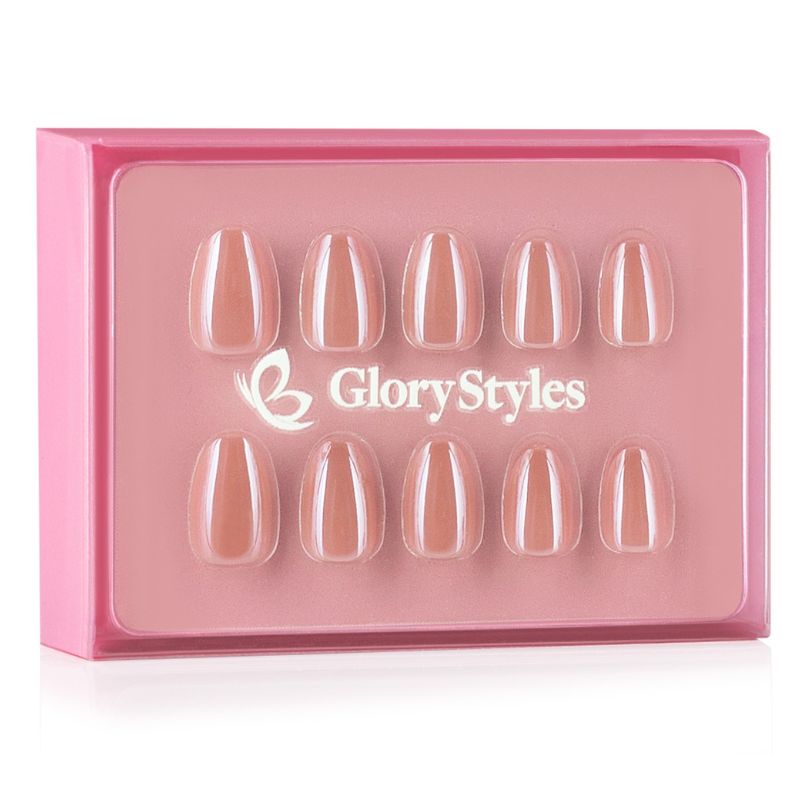 GloryStyles Nalepovací nehty - nude - 30 ks