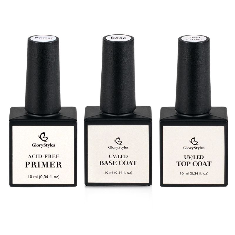 GloryStyles Sada primer + base coat + top coat