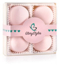 Sada houbiček na make-up GloryStyles - růžová