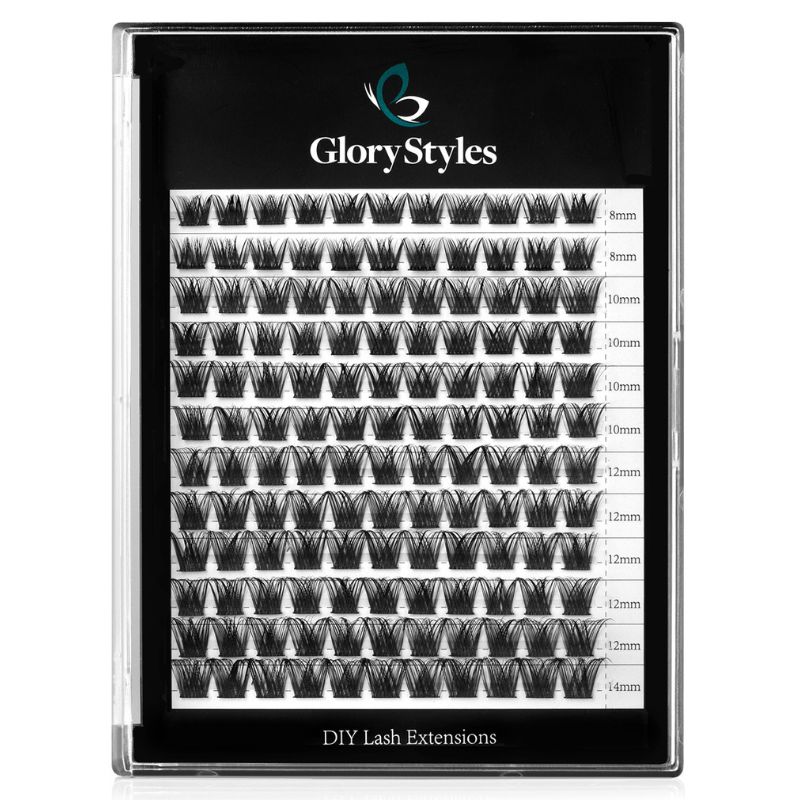 Levně GloryStyles Segmentové řasy DY013 multipack krátké (8 - 14 mm)